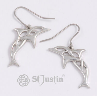 Celtic knot dolphin Earrings (PE594) - Afbeelding 2