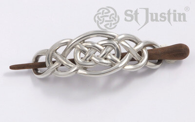 Celtic knot hairslide with rosewood pin (PH49) - Afbeelding 2