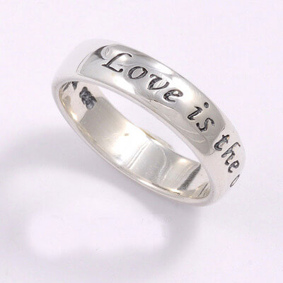 Love is the only gold Silver Ring (SR930)