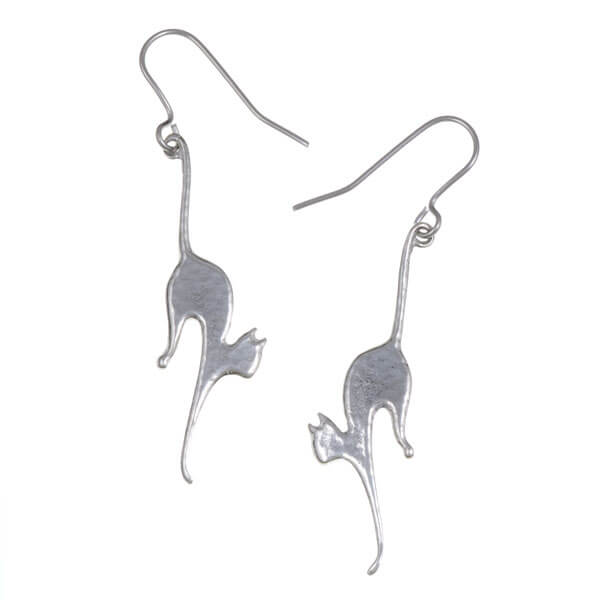 Arched back cat earrings (PE799)
