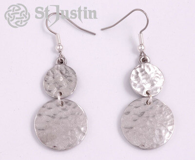 Samba two discs drop earrings (PE505) - Afbeelding 2