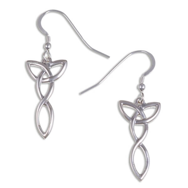 Love knot silver drop earrings (JSE06)