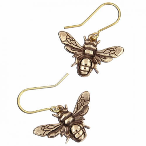 Bijen bronzen oorbellen