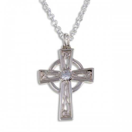Kristal Keltisch zilveren kruis