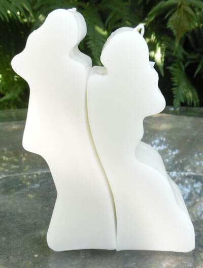 Lesbians Wedding Candle white