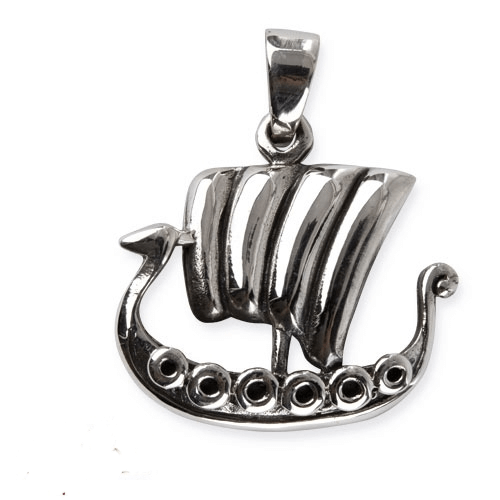 Zilveren viking boot hanger